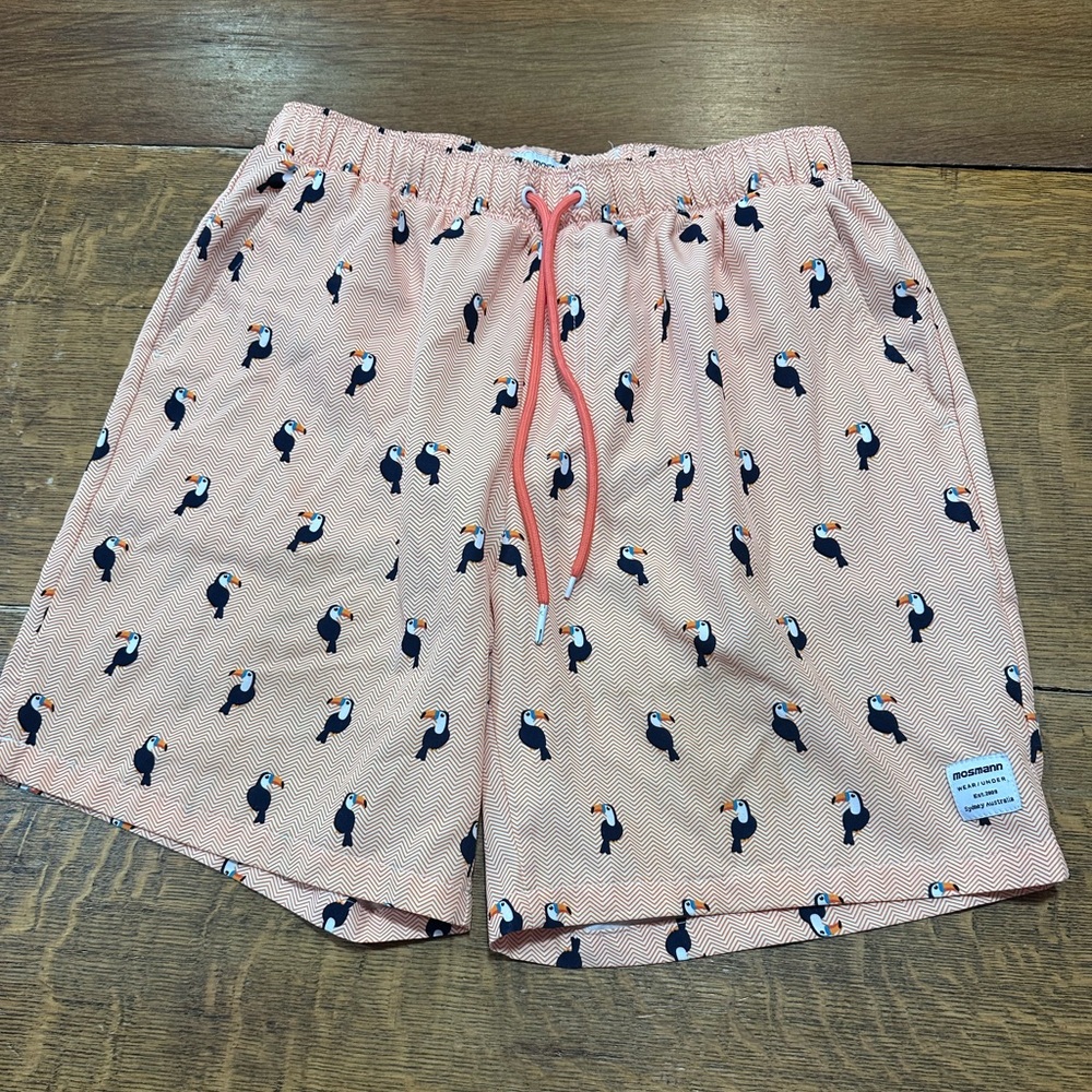 Mosmann Australia Toucan print swim shorts sz‎ medium(Z)